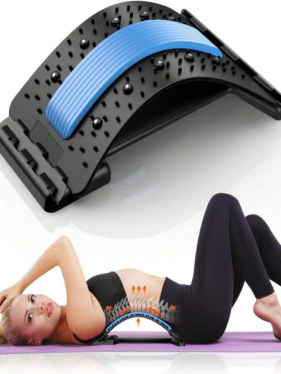 Back Stretcher For Lower And Upper Back Pain Relief, 3 Level Back