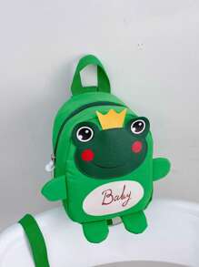 Mini Cartoon Frog Design Fashion Backpack - Multicolor - View 1