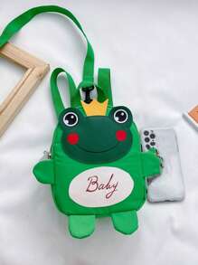 Mini Cartoon Frog Design Fashion Backpack - Multicolor - View 3
