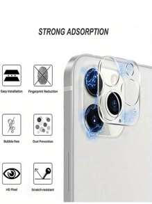 3 Miếng Dán Bảo Vệ Ống Kính Camera Trong Suốt HD Full Cover Tương Thích Với iPhone Quà Tặng Sinh Nhật, Gia Đình, Bạn Bè Miếng Dán Bảo Vệ Ống Kính, Phụ Kiện Điện Thoại - Trong sáng - Xem 2