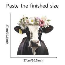 1 件手繪花環動物牛牆貼 - 彩色 - 查看 3