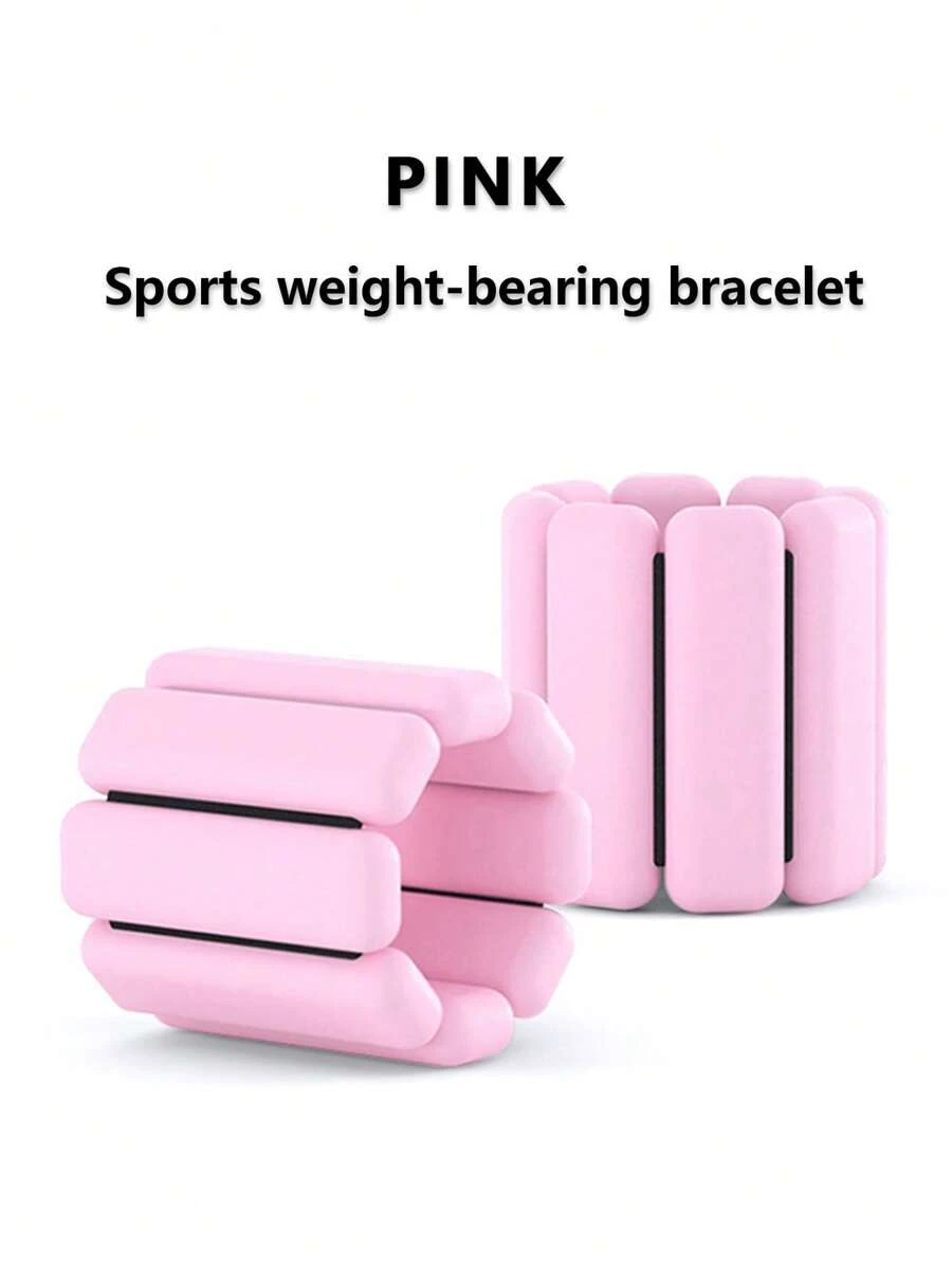 1對460g手腕/踝關節重量阻力訓練帶,室內有氧運動器材,矽膠,適用於瑜伽/普拉提 - 粉色 - 查看 1