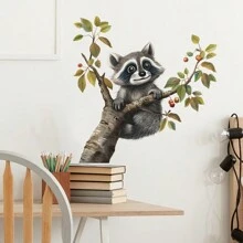 彩繪樹枝與樹葉樹懶牆貼 - 彩色 - 查看 1