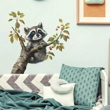 彩繪樹枝與樹葉樹懶牆貼 - 彩色 - 查看 4