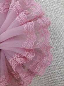 1入組90cm服裝、帽子、配飾、裙子、裝飾服飾配件，刺繡蕾絲 - 粉色 - 查看 4