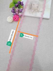 1入組90cm服裝、帽子、配飾、裙子、裝飾服飾配件，刺繡蕾絲 - 粉色 - 查看 2