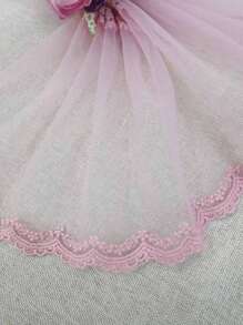 1入組90cm服裝、帽子、配飾、裙子、裝飾服飾配件，刺繡蕾絲 - 粉色 - 查看 5