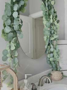 12 Packs Eucalyptus Garland,Wedding Table Decoration,Artificial Eucalyptus Leaves Table Greenery Garland Wreath Vines For Wedding Party Table Fireplace Bedroom Wall Room Decor - Green - View 7