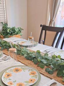 12 Packs Eucalyptus Garland,Wedding Table Decoration,Artificial Eucalyptus Leaves Table Greenery Garland Wreath Vines For Wedding Party Table Fireplace Bedroom Wall Room Decor - Green - View 9