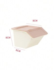 1pc Japanese & Korean Style Lovely Mini Desk Storage Organizer, Pink Storage Bucket For Students - Green - View 6