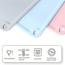 1入組寵物食品墊,矽膠防水貓飼料墊,提高邊緣,不漏不滑動的寵物碗墊,適用於貓和狗,灰色