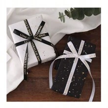 2.5/1cm Woven Ribbon Floral Packaging Silk Ribbon Embellishment Gold Stamping Threaded Satin Ribbon Letter Print Bouquet Cake Gift Bow Clothing Edge Gift Box Wrapping Ribbon Holiday Gift Packaging Spring Festival Valentine'S Day Valentines - Burgundy - View 9