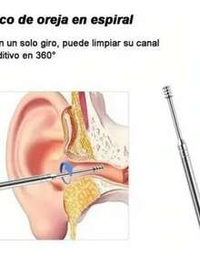 Genesis MX-Herramientas De Limpieza De Oídos Juego De 6 Piezas Estuche Portátil de Metal - Albaricoque - Ver 4