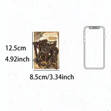 YANJI 10sheets/Pack Vintage Hollow Out Scrapbooking Diy Decoration Material Paper, Handmade Collage Material, Personalized Planner Creative For School Supplies - Mocha Brown - View 10