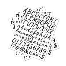 3pcs/Set Black Diy Name Stickers With Handwritten Floral Alphabet Letters, Numbers And Symbols - Black - View 2