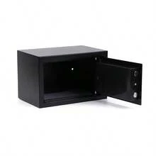 Caja De Seguridad Electrónica Para Pared En Casa, Mini Caja Fuerte Antirrobo Para Efectivo, Caja Fuerte Pequeña De Acero Completo, Armario - Negro - Ver 7