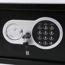 Caja De Seguridad Electrónica Para Pared En Casa, Mini Caja Fuerte Antirrobo Para Efectivo, Caja Fuerte Pequeña De Acero Completo, Armario - Negro - Ver 4