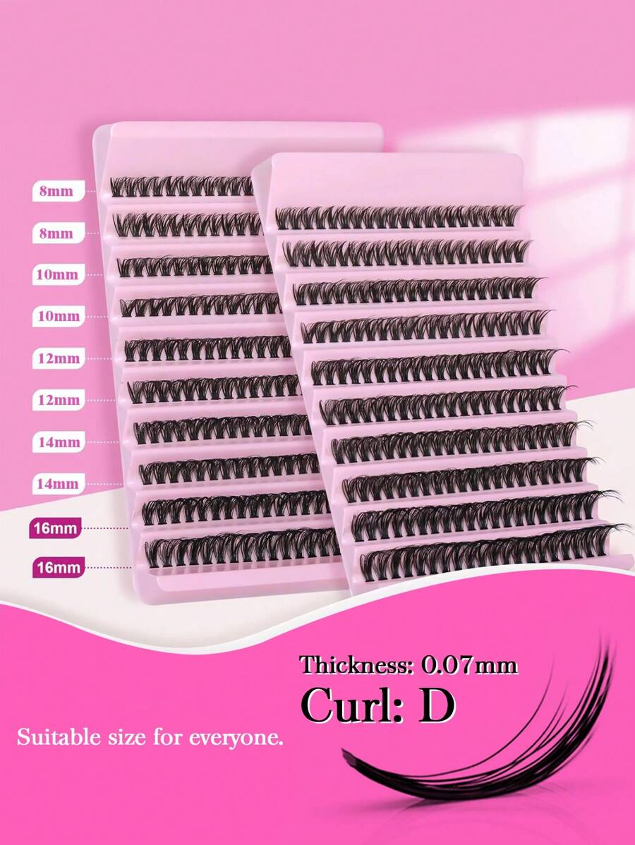10 Lines Softest Natural Look Cluster Eyelashes False Lashes DIY Eyelash Extension For Home Use