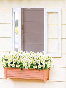 1入組/3入組人造花絲質雛菊花束向日葵尤加利葉婚禮裝飾情人節diy花環材料,新娘手腕花裝飾配件,婚車裝飾,門楣拱裝飾,家庭,餐廳,臥室,花瓶裝飾,生日派對裝飾,新年禮品 - 白色 - 查看 4