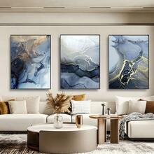 3入組無框抽象牆面裝飾,客廳臥室牆面畫,抽象水墨畫牆面藝術品掛圖,辦公室裝飾 - 彩色 - 查看 7