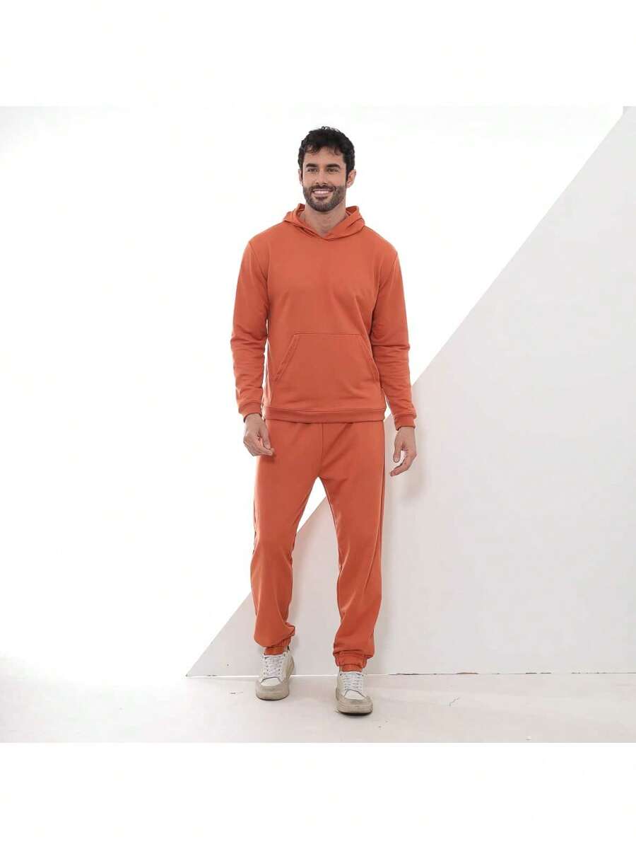 Men Sweatshirts - 橘色 - 查看 1