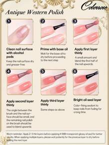 COLORROSE 11毫升可撕式指甲油，水性凝胶，含滋养油，亮泽色彩，快干，圆形刷头，易于涂抹 - 香檳色 - 查看 8