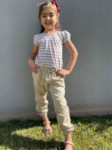 Calça jogger infantil Sarja Premium