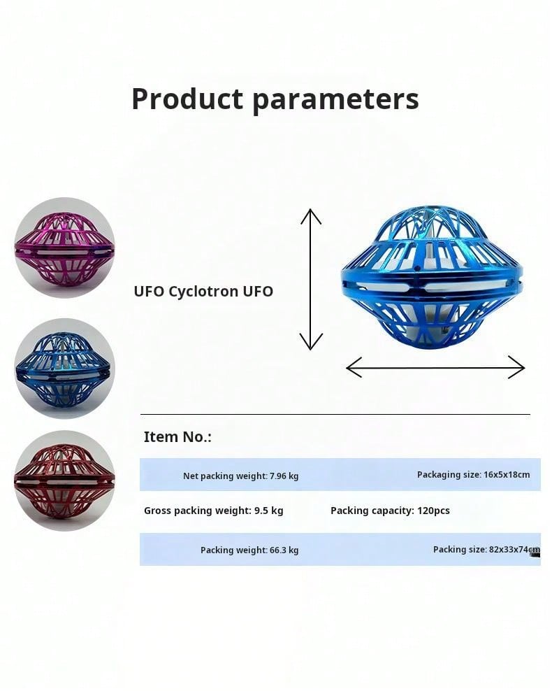 UFO Spin Ball Intelligent Sensing Suspended UFO Cool Light Gyroscope