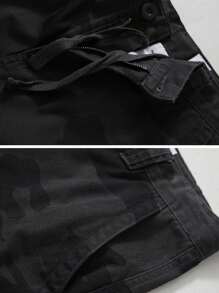 Men'S Camo Multi-Pocket Relaxed Fit Casual Shorts,Outdoor Camouflage Twill Cargo Shorts 11" Inseam(No Belt) - E迷彩 - 查看 3