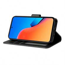 A Black/Rose Gold/Wine Red/Blue Wallet With Card Slot Photo Frame Support Function Magnetic Flip Leather Case Compatible With Xiaomi Redmi 12 12C 13C 10C 9A 9C 9T Note 13 Pro+ 12S 11 Pro 10S 9 8T 7 Xiaomi 13T X6 C65 M6 Pro X5 M5s Soft Silicone Fall Prevention Cover Shell - Burgundy - View 10