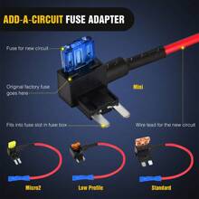 12V Automotive Add Circuit Fuse Tap Standard Mini Micro2 And Low Profile Fuse Tap Contains 4 Types Of ATO ATC ATM APM Fuseholders For Automotive Trucks Boats - Black - View 4