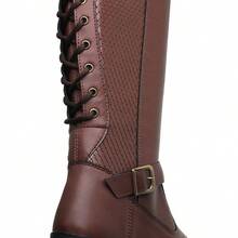 Women Knee-High Boots - 摩卡棕 - 查看 6