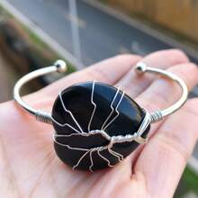 晶寶石心形手環,靈氣治療平衡護身符 - 彩色 - 查看 13