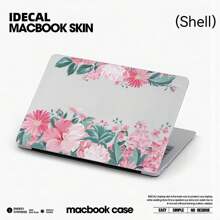 Cartoon Floral Pattern Laptop Case Compatible With Macbook/Microsoft Laptop - Lilac Purple - View 7