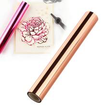 CYFUN DESIGN 1 卷 5Mx15cm 热敏箔纸 箔片 闪光箔转印纸 适用于烫金板 烫印机 和烫金笔 - 銅色 - 查看 12