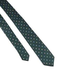 1 Men's 6cm Green Tie Geometric Print Fashion Casual Narrow Tie Wedding Office Party Celebrations Tie - Dark Green - View 3