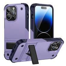 1入綠色裝甲多重防護防震手機殼，配有隱形可摺疊支架，適用於iPhone - 軍綠色 - 查看 9