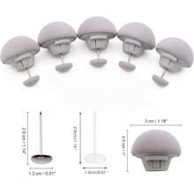 MQUPIN Quilt Fixing Clips,16 Pcs Duvet Cover Clips,Mushroom Round Fixing Clips With Buttons,Bedroom Duvet Fixing Holder Quilt Cover Pins With Box - Grey - View 7