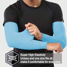 Cooling Arm Sleeves For Men And Women -Sun Protection For Golf, Cycling, Running, And Driving - Stay Cool And Protected All Day - Baby Blue - View 3