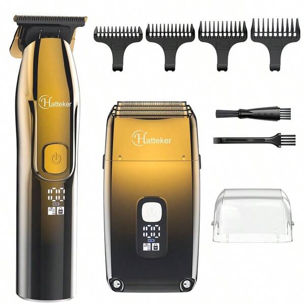 1 Stück Usb Wiederaufladbare Elektrische Haarschneidemaschine Mit Ölkopf- Und Weißmacher-set