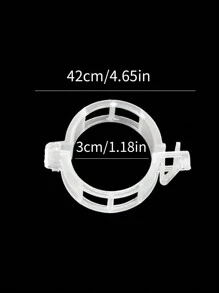 50入/100入組植物藤蔓固定夾套裝,用於固定番茄和黃瓜藤 - 無色 - 查看 2