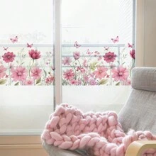 1pc Colorful Floral & Butterfly Wall Decal,Stickers,Wall Decal, Vinyl Decal For Home Decorations,Spring Decoration Items Refresh Your Home,Rama Decoration Stickers Gifts Birthday Graduation - Multicolor - View 5