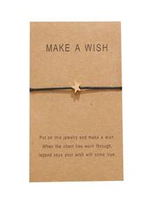 1 Paio Di Braccialetti Con Stella A Cinque Punte In Metallo Dorato Intrecciato Con Corda Semplice Per Coppie, Braccialetti Con Stella A Cinque Punte Con Corda Semplice Per Donne, Buoni Amici, Madre E Figlia. - Stella - Visualizzare 5