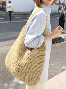 Women Tote Bags - 米色 - 查看 4