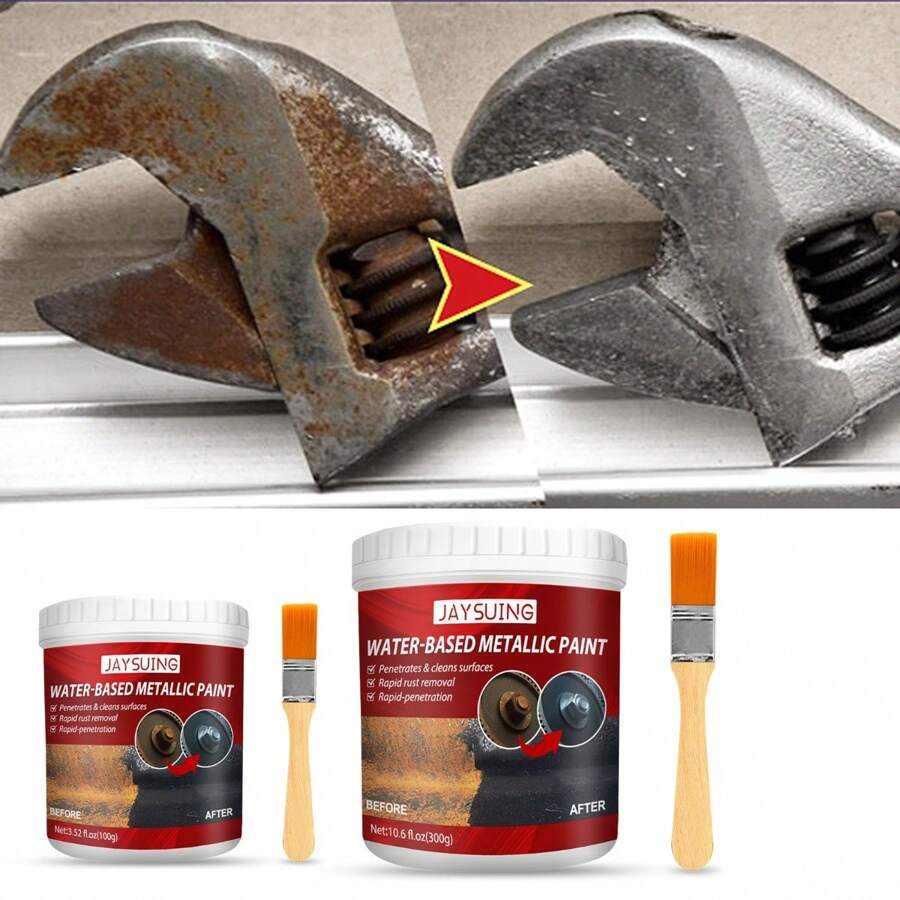 1pc/100g Metal Paint Anti-Rust And Rust Conversion Coating Primer With Brush For Radiator Refurbishment And Anti-Corrosion - Multicolor - View 1