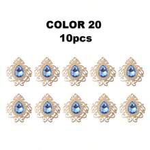 10pcs Gold Color Baroque Style Alloy Vintage Hollow Out Lace Pendant For Diy Jewelry Making, Handmade Bracelet Necklace Earring Hair Accessories, Bridal Wedding Dress Shoes Bag Decoration, Floral Arrangements, Invitation Card Gift Box Decoration - 10pcs - View 13