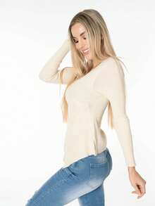 Suéter Cruzado Escote V Mujer