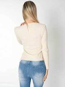 Suéter Cruzado Escote V Mujer