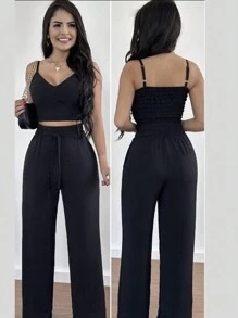 Women Two-Piece Outfits - Black - View 1