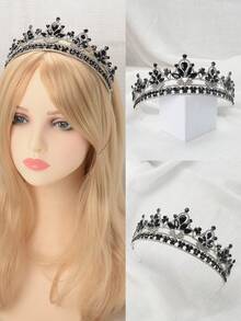 1pc Lady's Baroque Style Bridal Hair Accessory Decorated With Colorful Rhinestones, Suitable For Weddings And Evening Parties - Multicolor - View 1